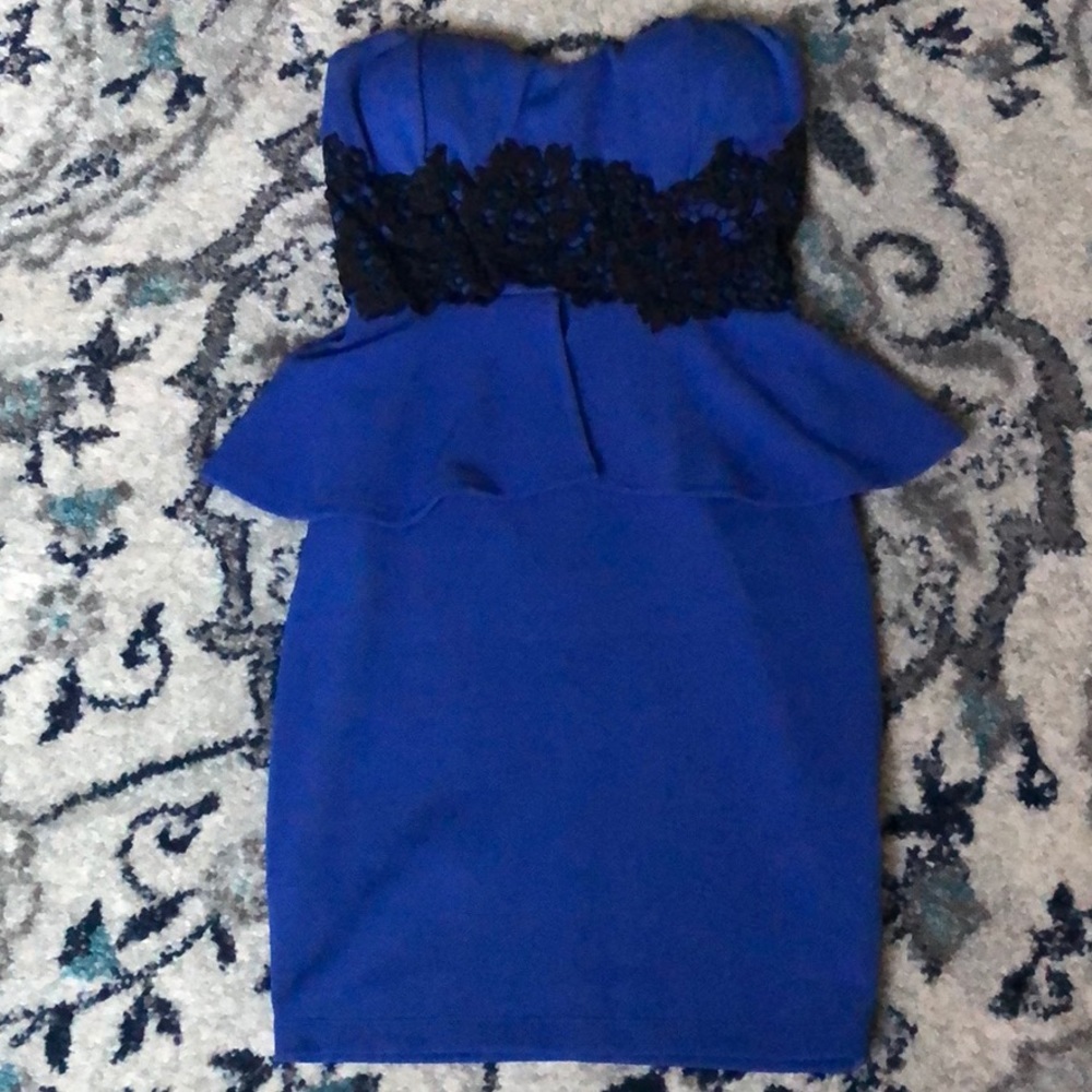 Blue Peplum Dress